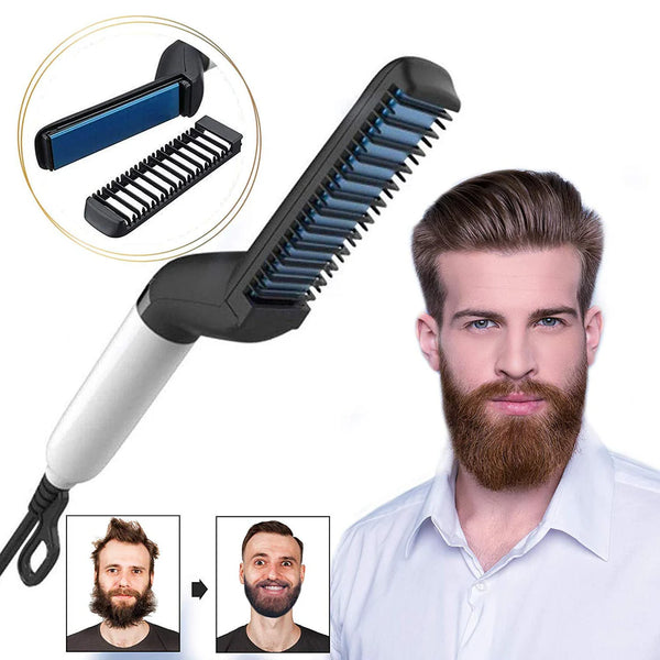 Electric Hair & Beard Straightener Brush
